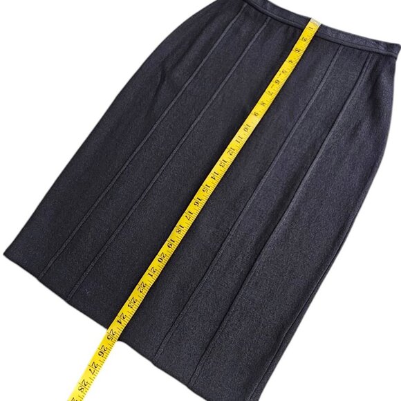 St. John Collection Womens Black Knee Length Pencil Skirt, Santana Knit, Size 4 - Picture 6 of 9